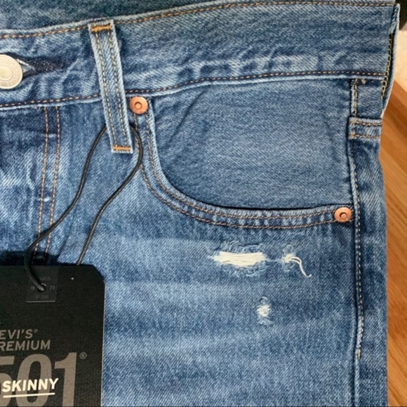 NWT Levi's Premium 501 Skinny 29" x 28" - Picture 8 of 14